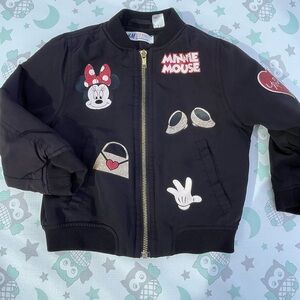 H&M Black Jacket with Red and White Accents